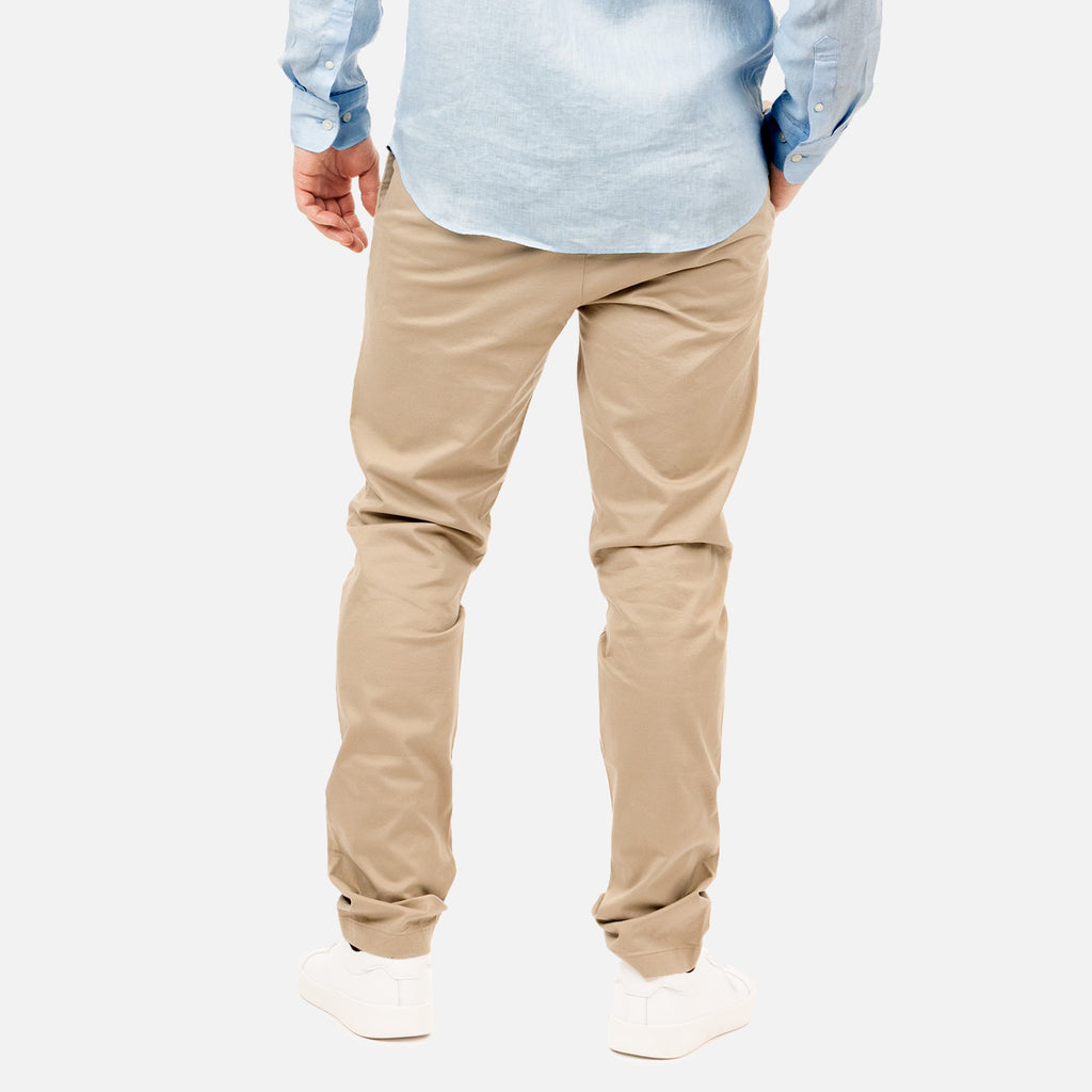 Straight Leg Fit Chino Pants - Khaki