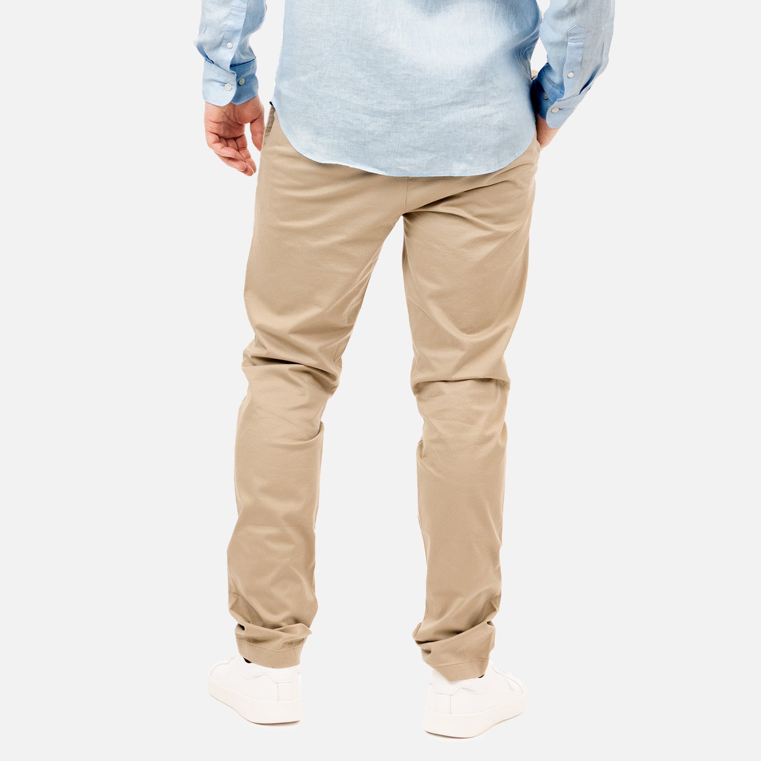 Straight Leg Fit Chino Pants - Khaki