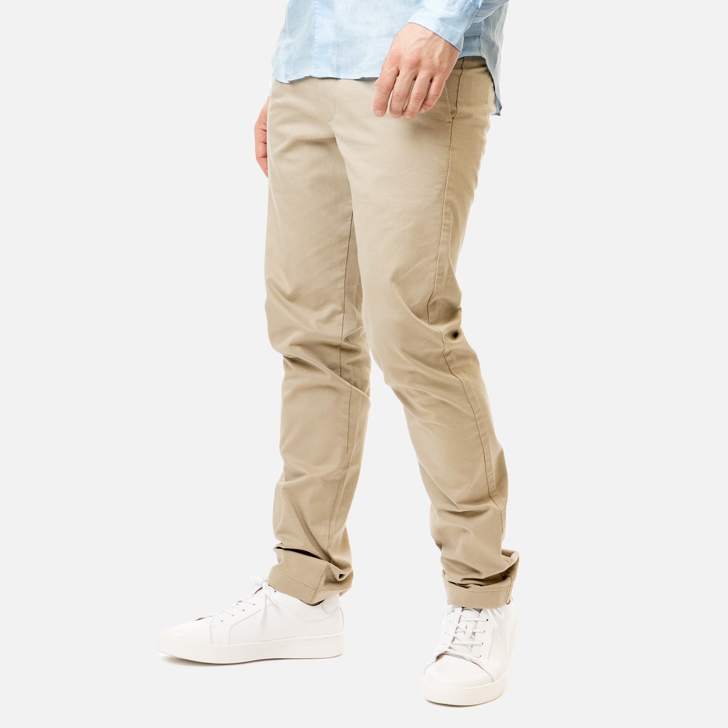 Straight Leg Fit Chino Pants - Khaki