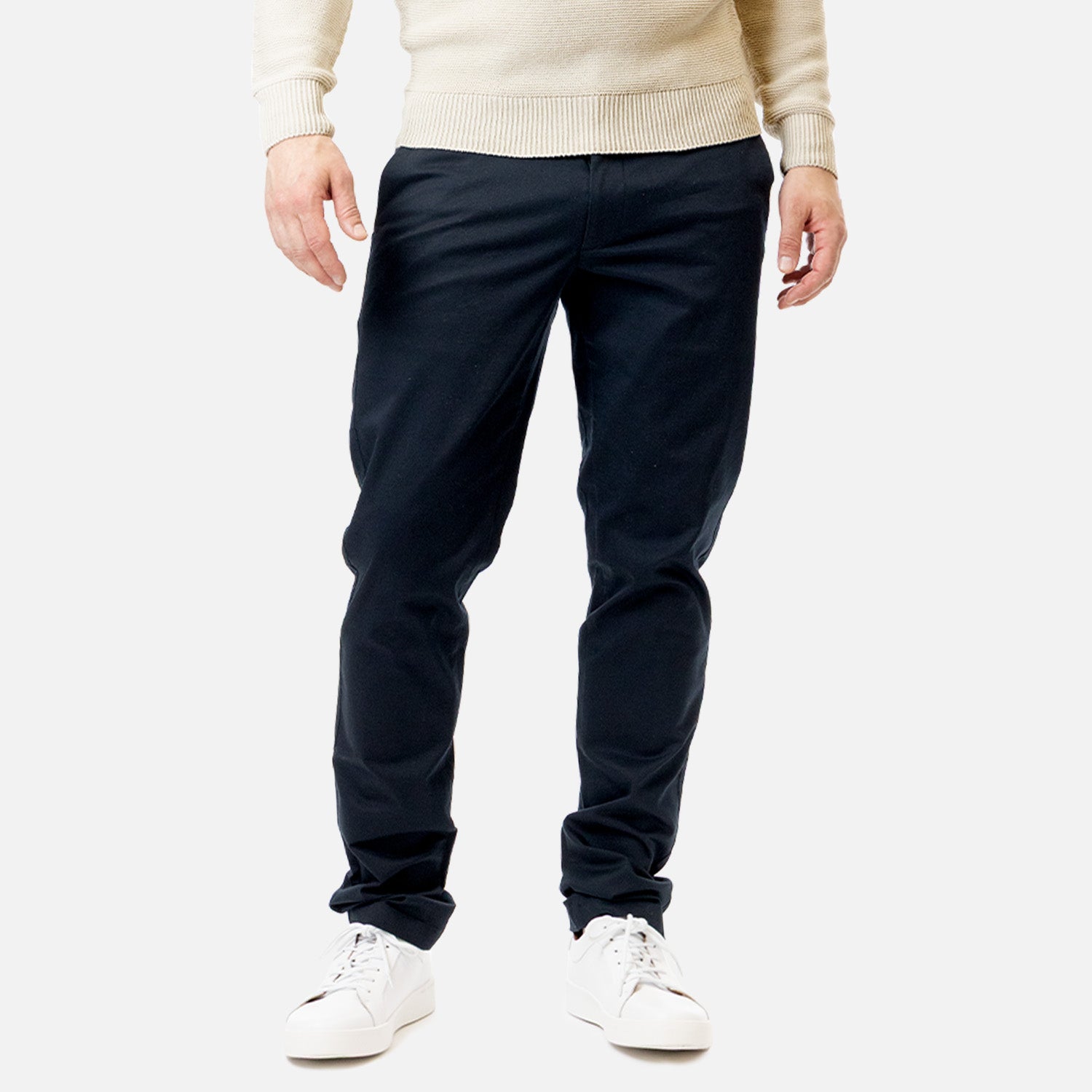 Straight Leg Fit Chino Pants - Navy