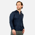 Linen Long Sleeve Shirt - Navy