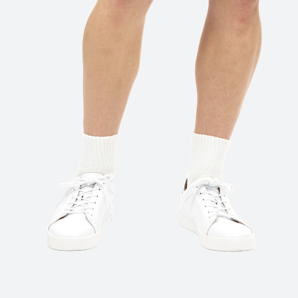 Half Crew Sock - White