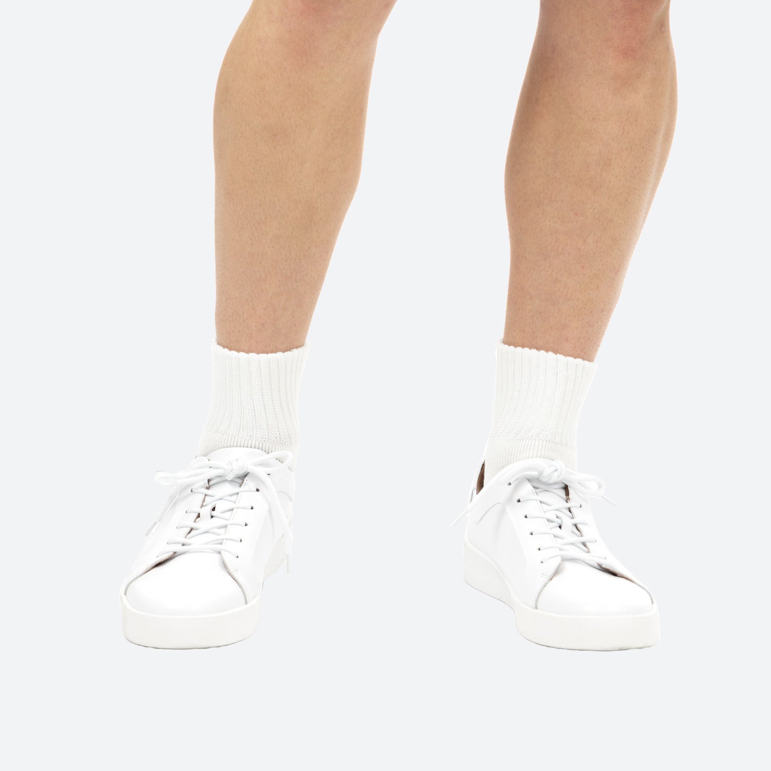 Half Crew Sock - White