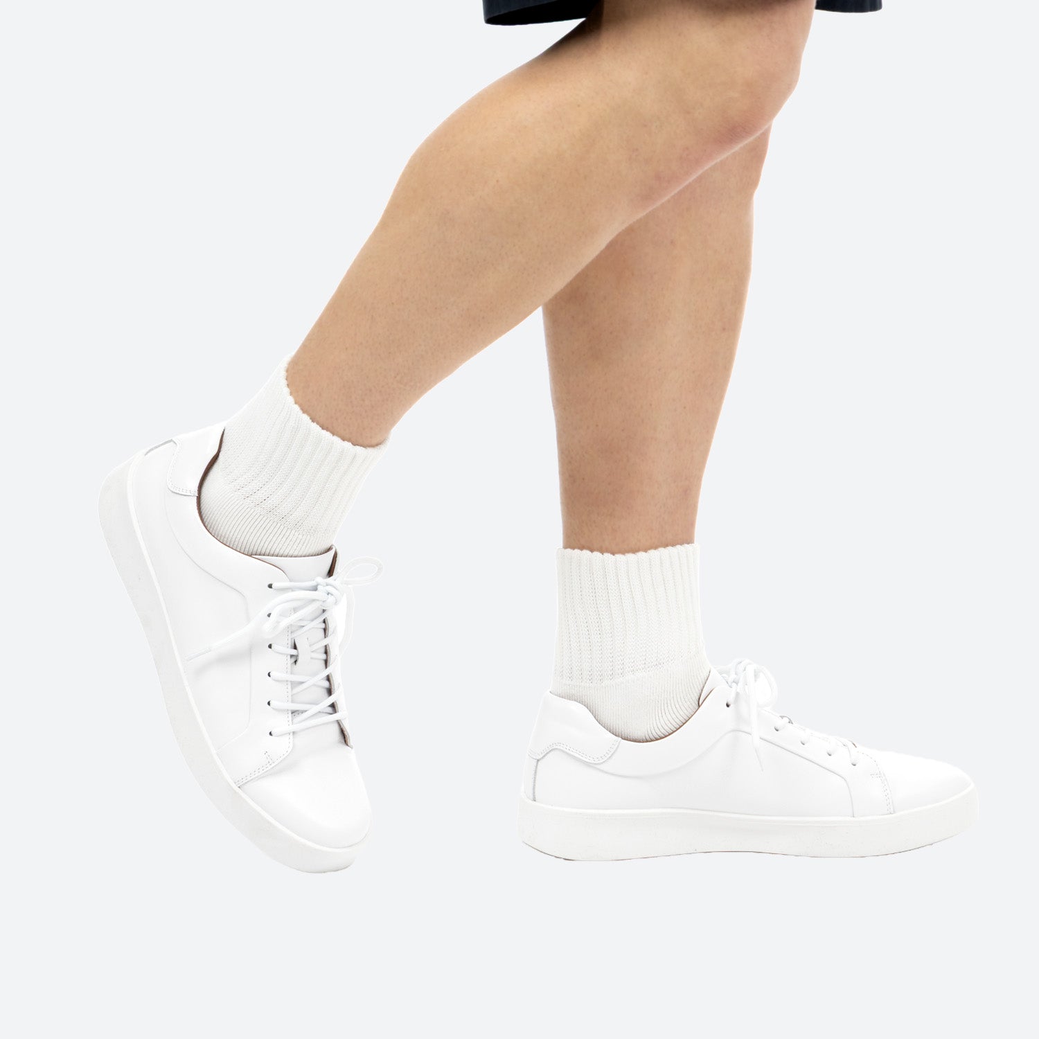 Half Crew Sock - White